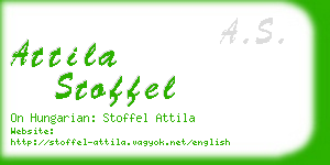 attila stoffel business card